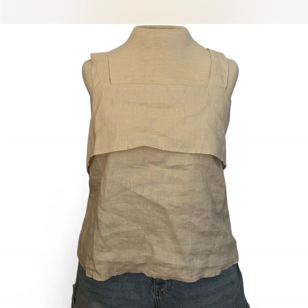 Quince beige linen top